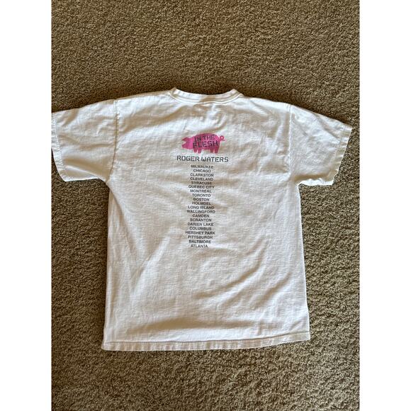 Vintage ‘99 Pink Floyd Roger Waters In the Flesh L White Tultex Tour T-Shirt - Picture 7 of 9